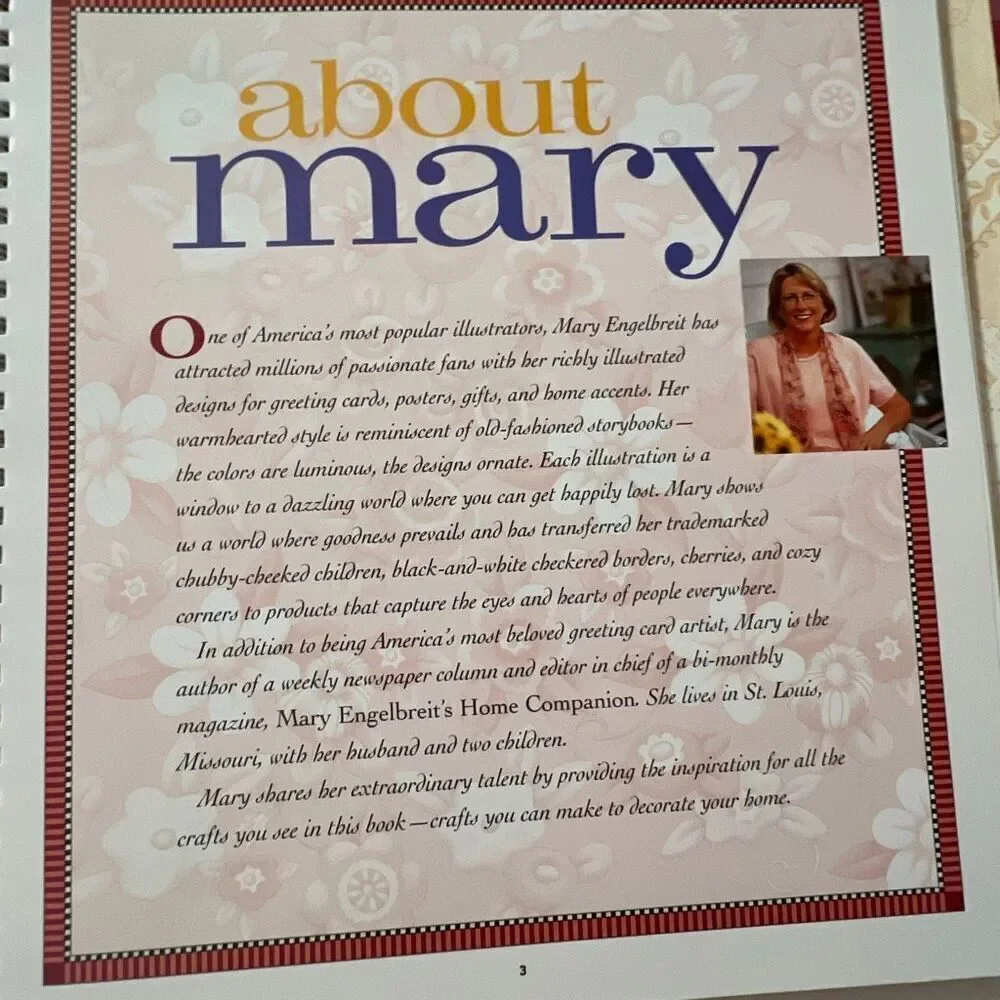 Vtg 1999‎ MARY ENGELBREIT Crafts To Decorate Your Home Book 1st Ed 90s Cottage